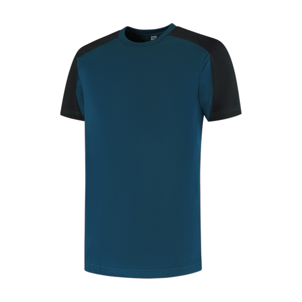 Tricorp-T-shirt-Bicolor-Redefined-Unisex-Biologisch-katoen-210-gm-bedrukken-teal-black