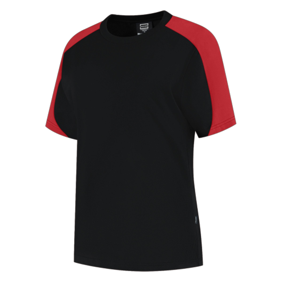 Tricorp-T-shirt-Bicolor-Redefined-Dames-Biologisch-katoen-210-gm-bedrukken-black-brightred