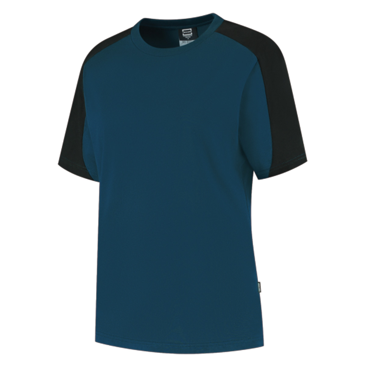 Tricorp-T-shirt-Bicolor-Redefined-Dames-Biologisch-katoen-210-gm-bedrukken-teal-black