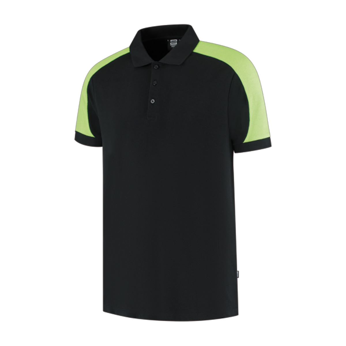 Tricorp-Polo-Redefined-Biologisch-katoen-Unisex-210-gm-bedrukken-black-lime