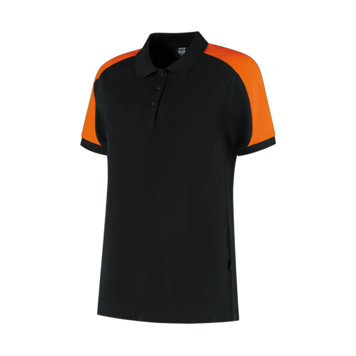 Tricorp-Polo-Redefined-Biologisch-katoen-Dames-210-gm-bedrukken-black-orange