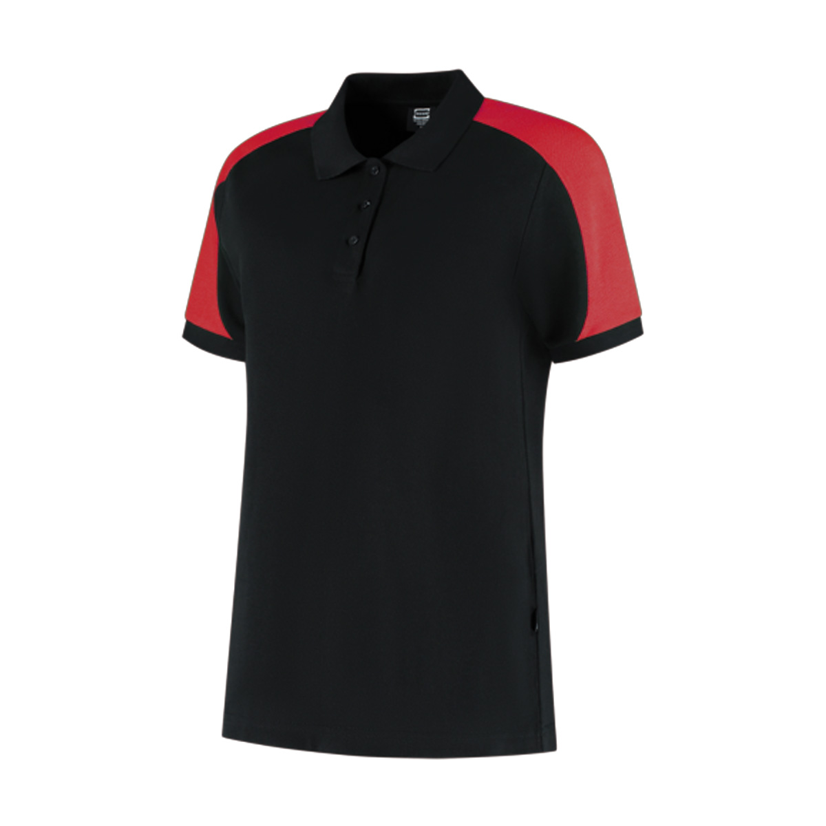 Tricorp-Polo-Redefined-Biologisch-katoen-Dames-210-gm-bedrukken-black-brightred