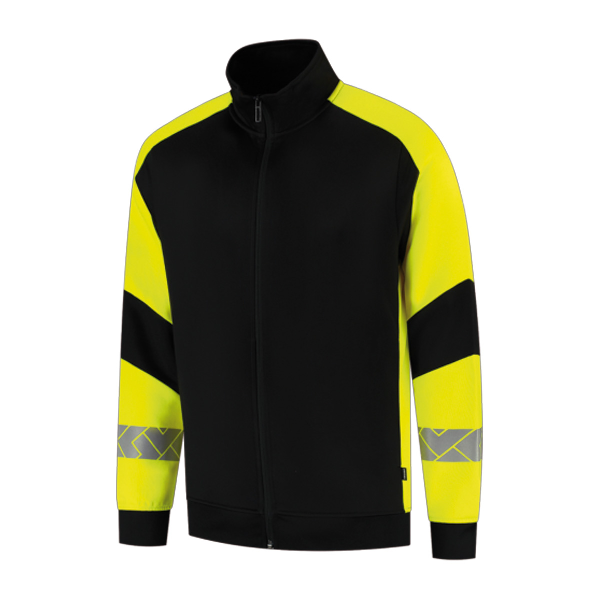 Tricorp-Vest-Redefined-Reflecterend-Unisex-280-gm-bedrukken-black-fluor-yellow