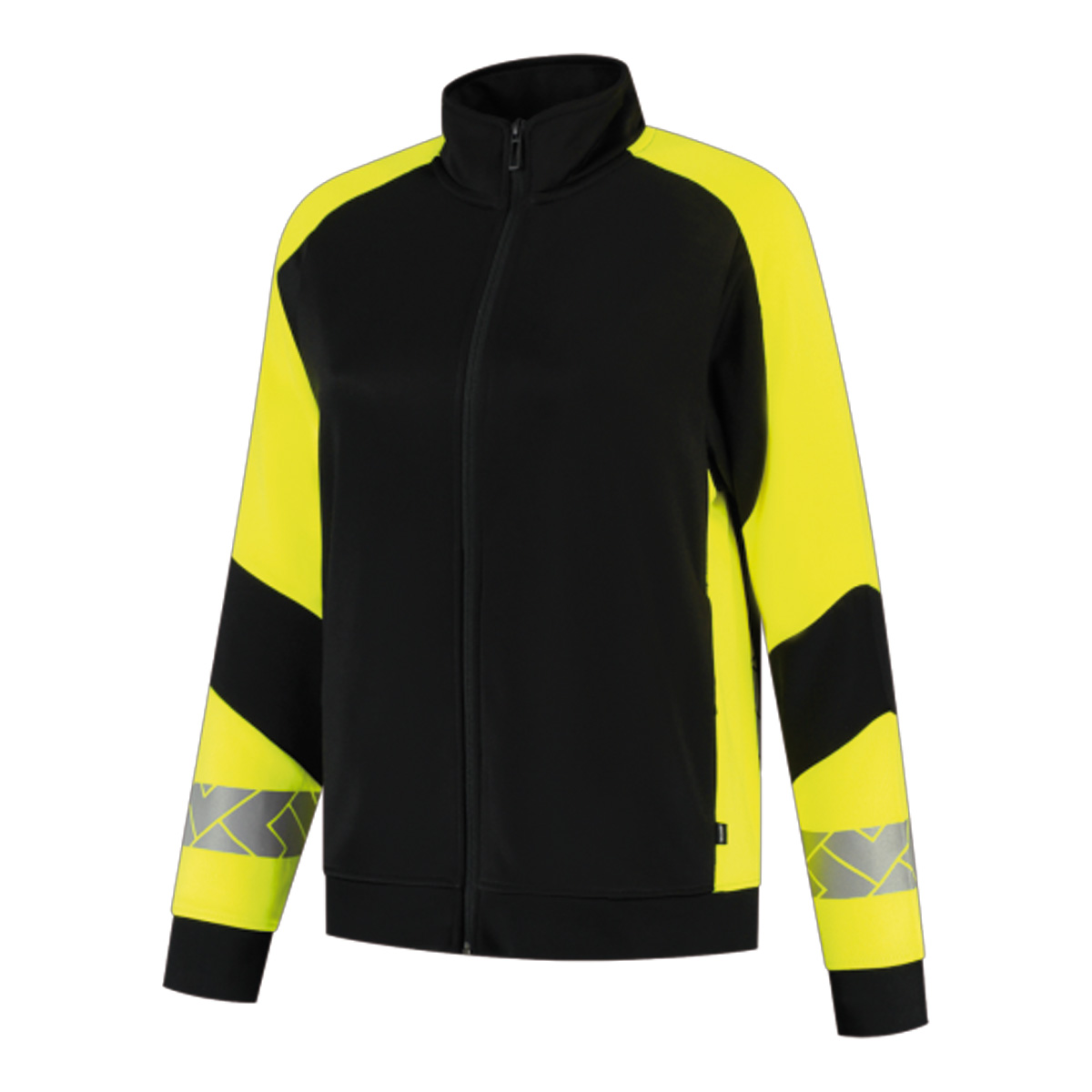 Tricorp-Vest-Redefined-Reflecterend-Dames-280-gm-bedrukken-black-fluor-yellow