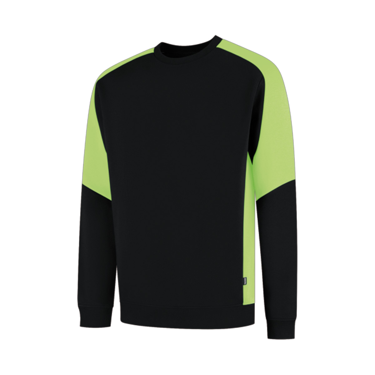 Tricorp-Sweater-Redefined-Unisex-320-gm-bedrukken-black-lime