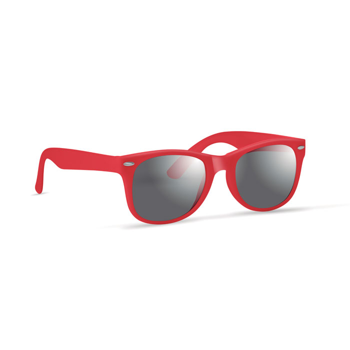 Basic-kunststof-zonnebril-UV400-bedrukken-rood