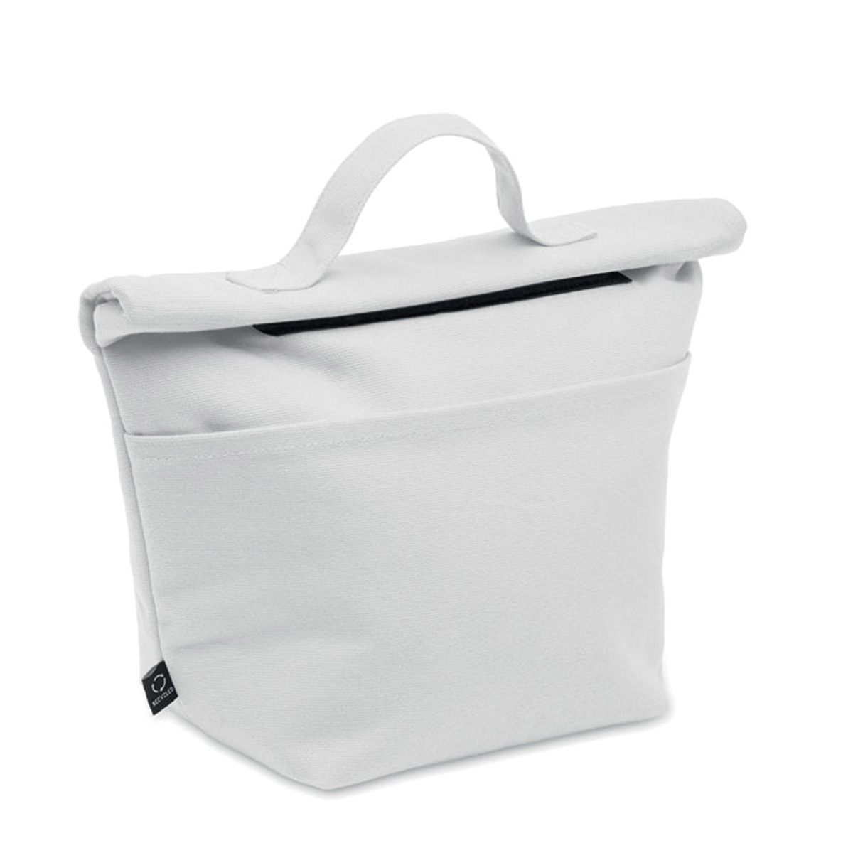 Rolltop-koeltas-met-klittenbandsluiting-Gerecycled-katoen-bedrukken-wit