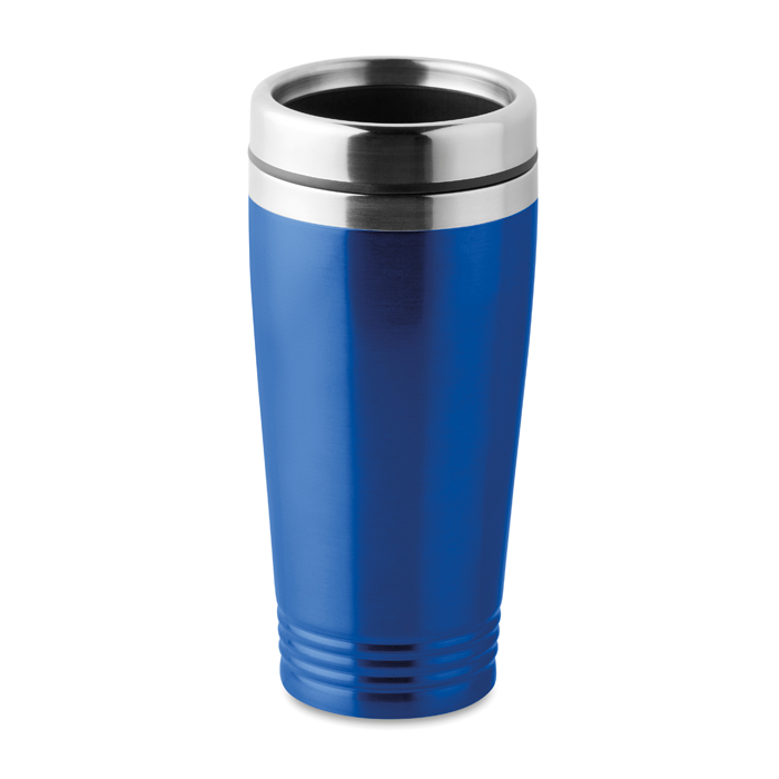 RVS-thermosbeker-met-kunststof-deksel-400-ml-bedrukken-blauw