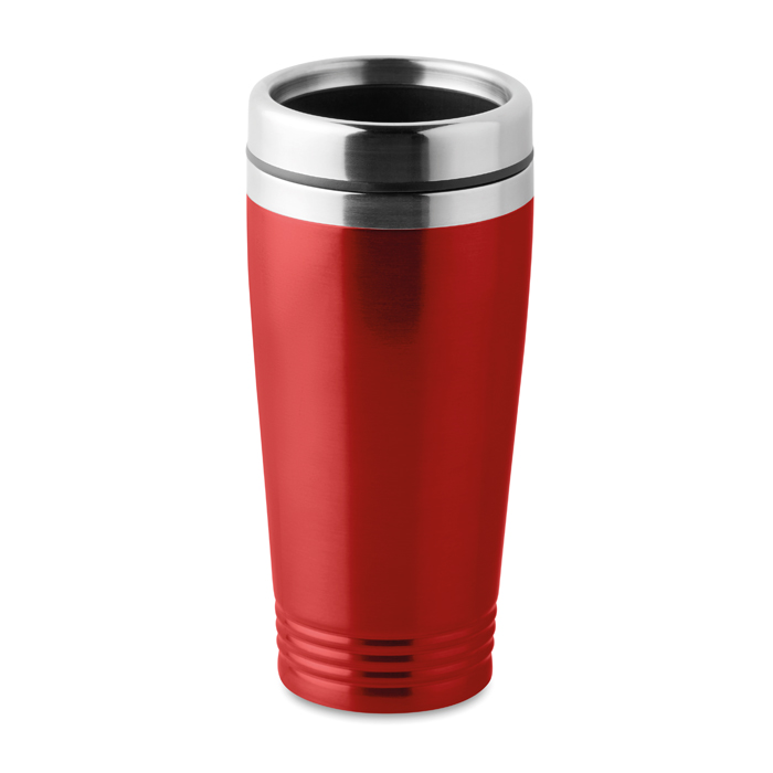 RVS-thermosbeker-met-kunststof-deksel-400-ml-bedrukken-rood