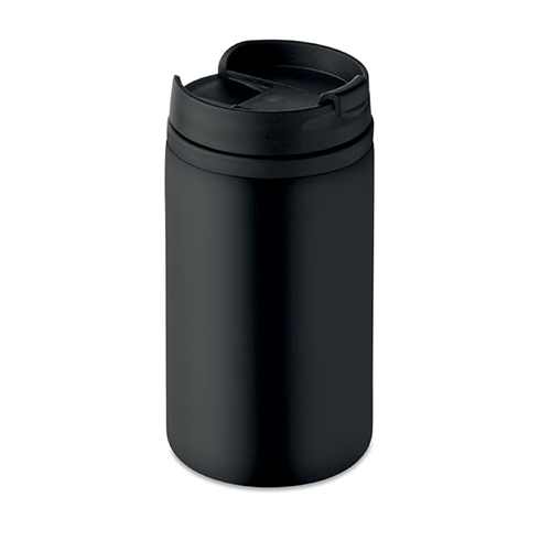 RVS-thermosbeker-met-kunststof-binnenzijde-250-ml-bedrukken-zwart