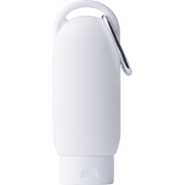 Zonnebrandcrme-met-karabijnhaak-SPF-30-60-ml-bedrukken-wit