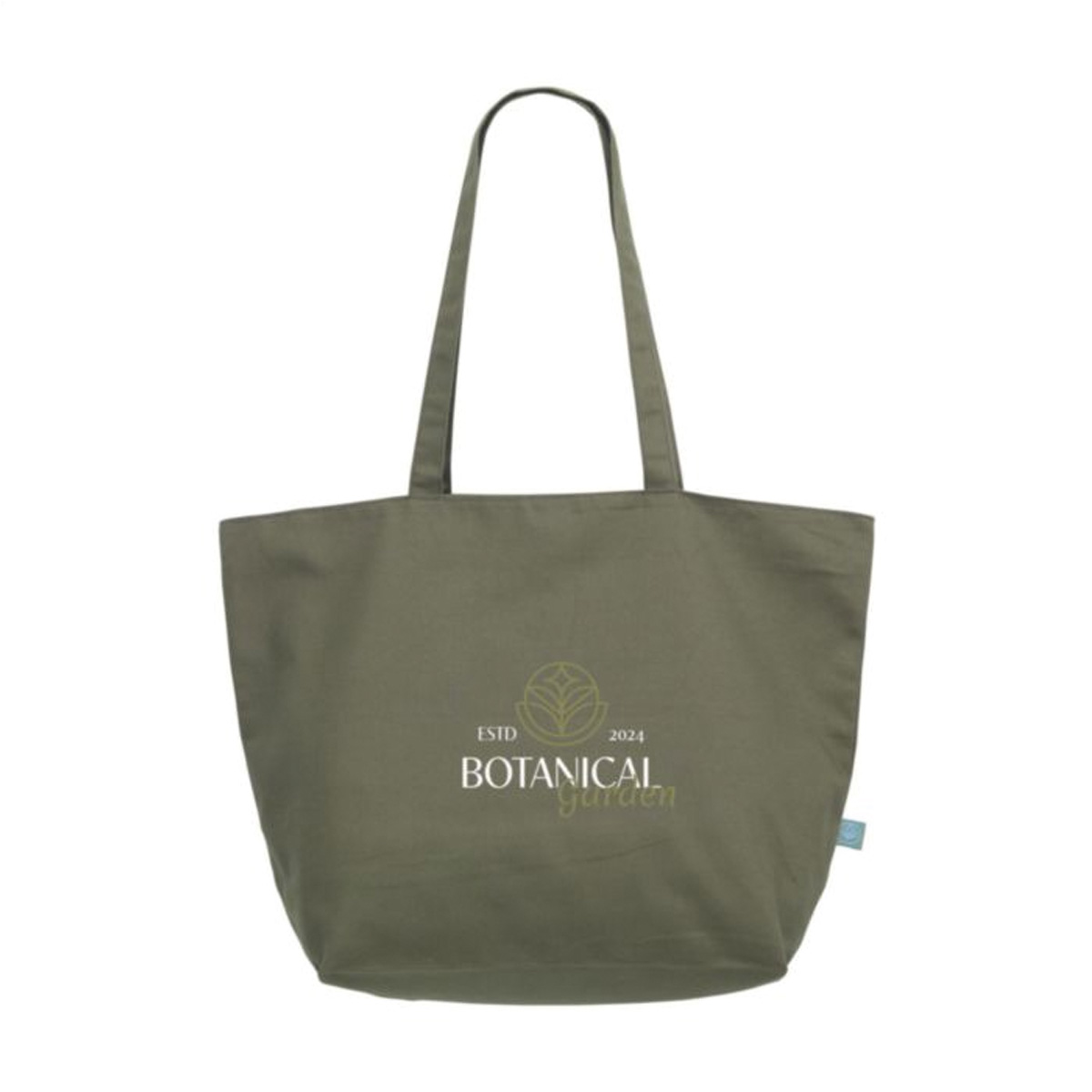 Winkeltas-canvas-met-ritssluiting-320-gm-28-liter-bedrukken-donkergroen