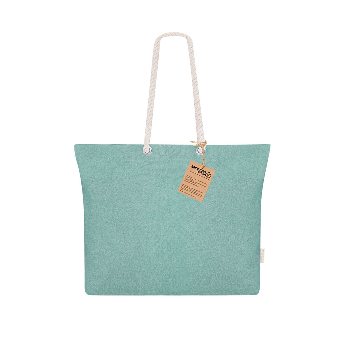 Strandtas-met-gevlochten-hengsels-Gerecycled-katoen-220-gm-bedrukken-groen