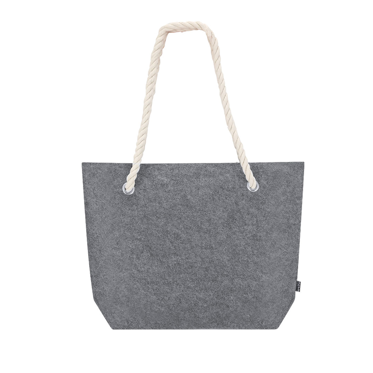 Strandtas-met-katoenen-draaghengsels-RPET-vilt-bedrukken-grijs