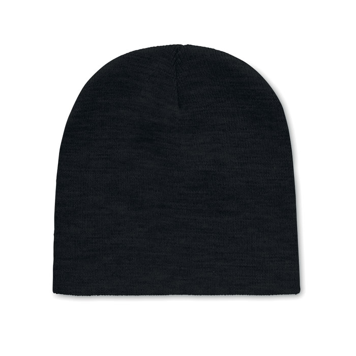 Gebreide-RPET-polyester-beanie-bedrukken-zwart