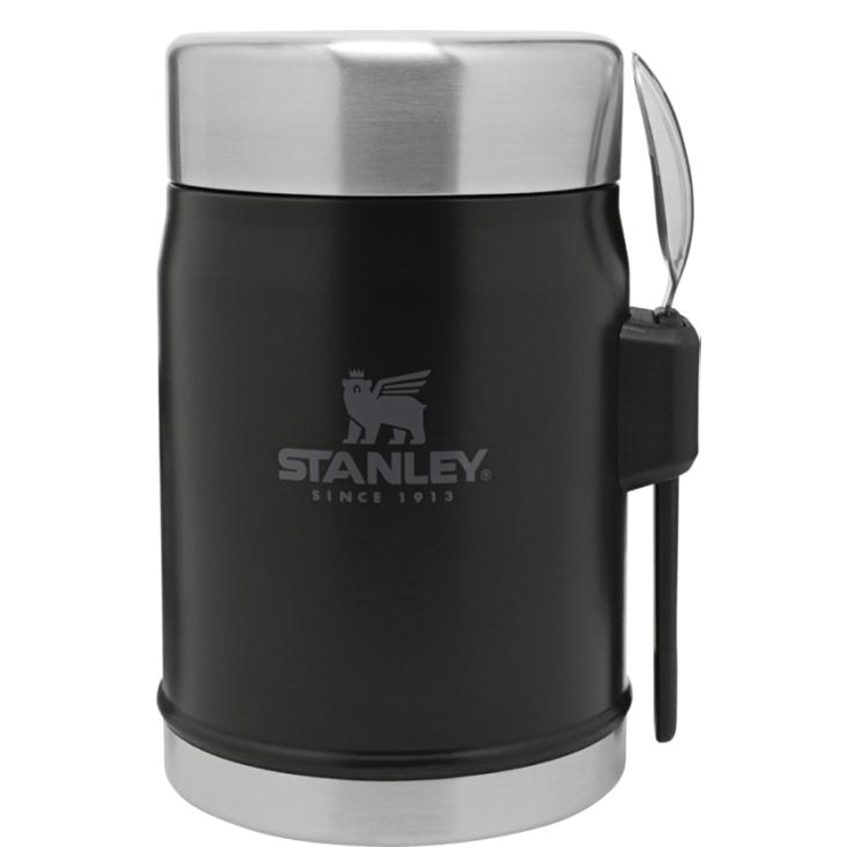 Stanley-lunchbeker-met-spork-Gerecycled-RVS-400-ml-bedrukken-zwart