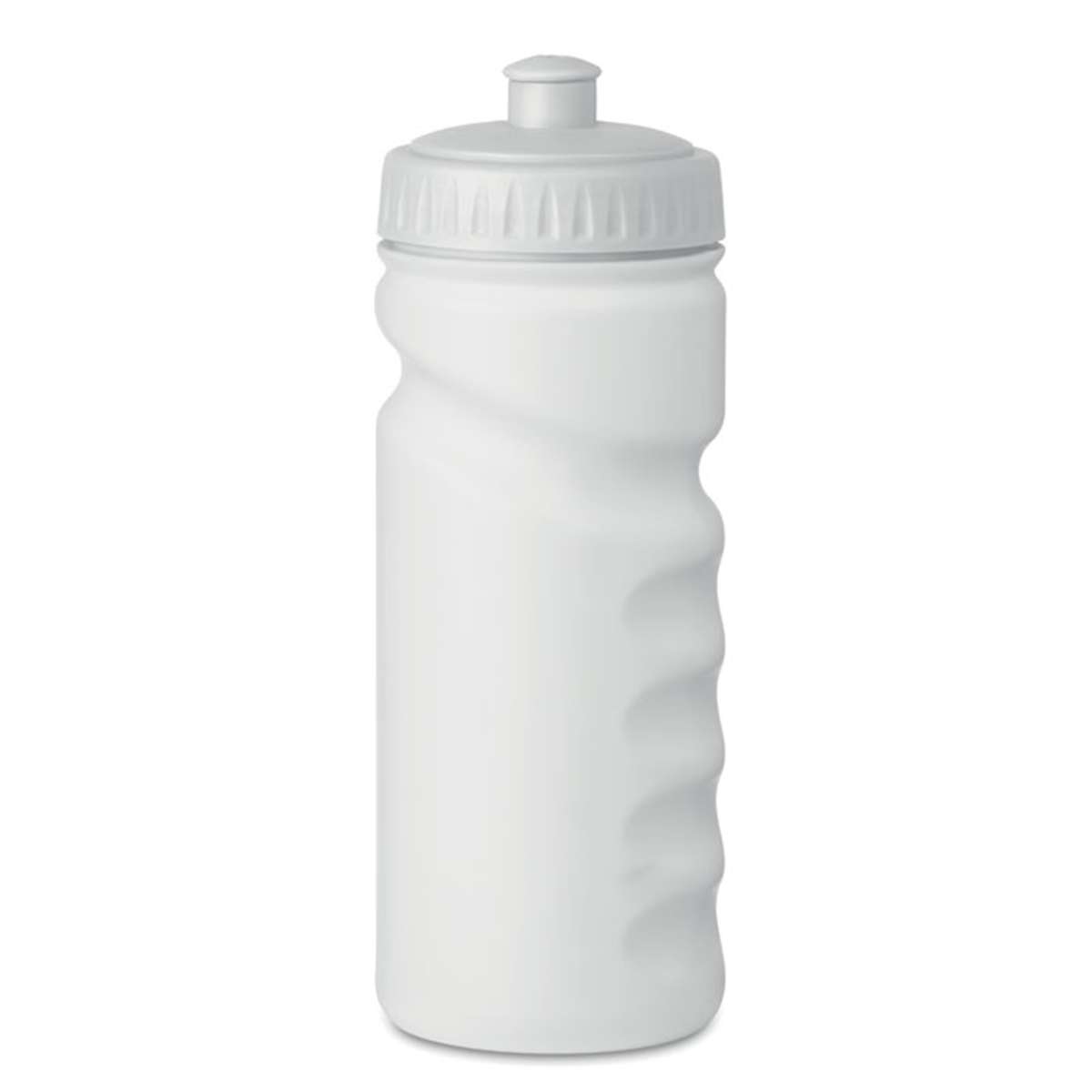 Sportbidon-met-gekleurde-dop-Polyethyleen-500-ml-bedrukken-wit