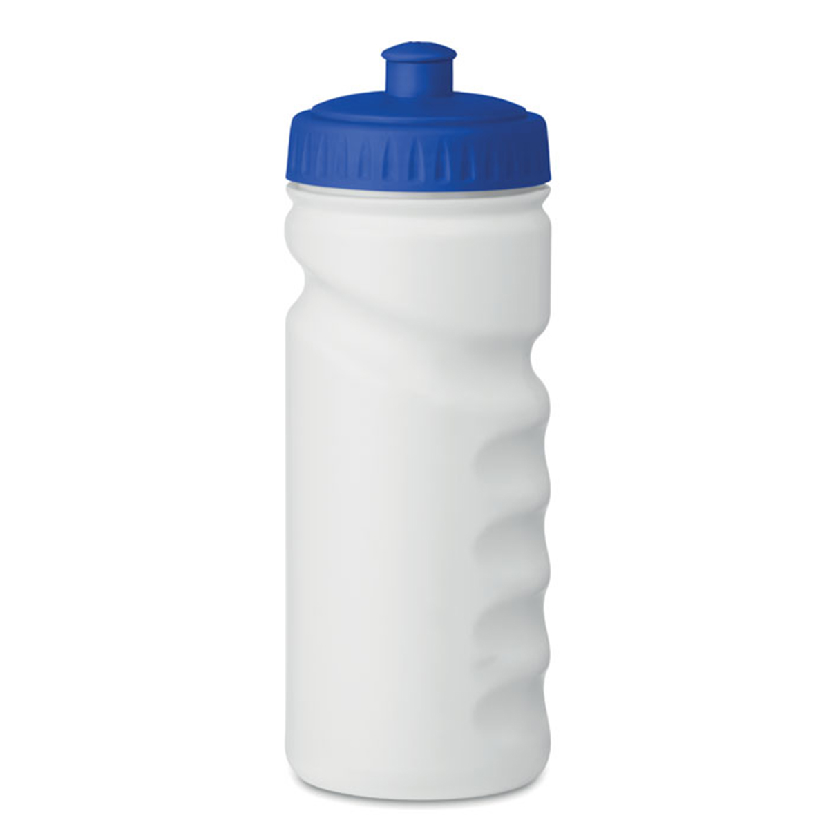 Sportbidon-met-gekleurde-dop-Polyethyleen-500-ml-bedrukken-blauw