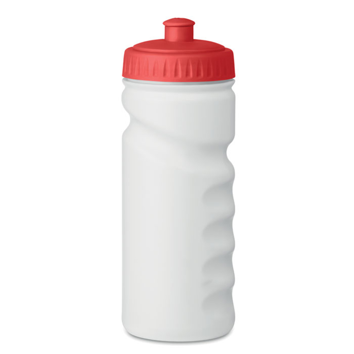 Sportbidon-met-gekleurde-dop-Polyethyleen-500-ml-bedrukken-rood