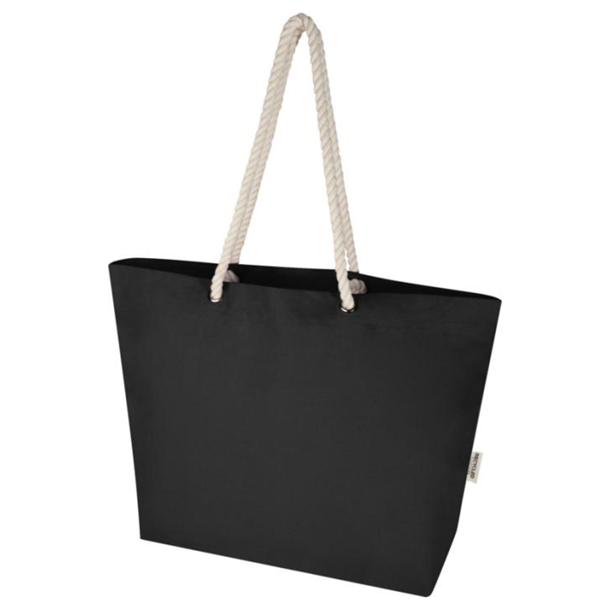 Strandtas-gerecycled-katoen-40-x-39-cm-270-gm-bedrukken-zwart