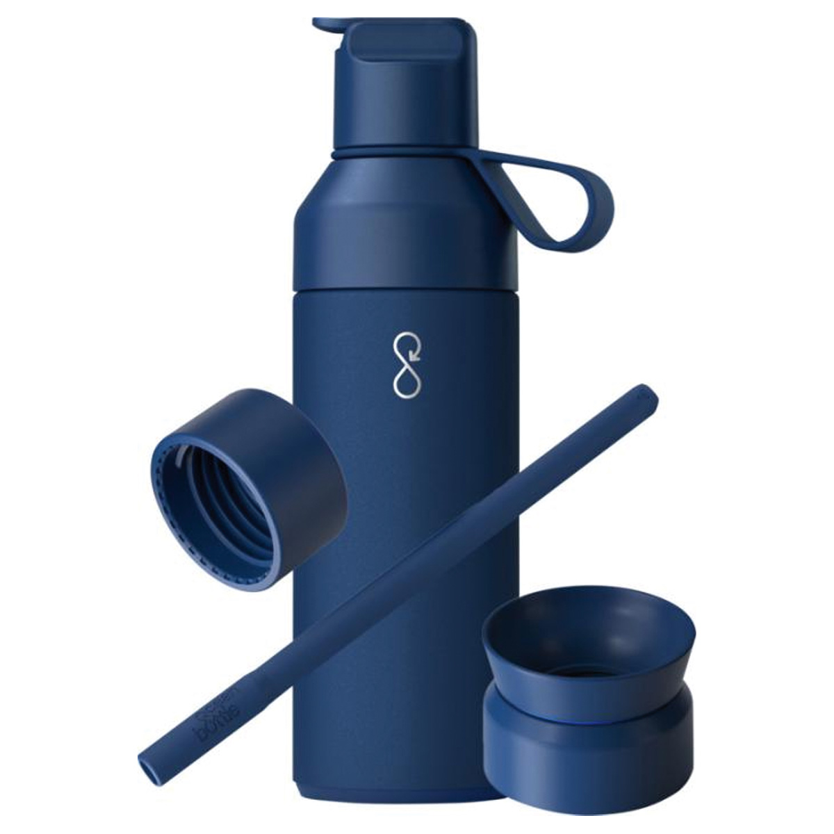 Ocean-Bottle-3-in-1-geschenkset-Gerecycled-RVS-500-ml-bedrukken-donkerblauw