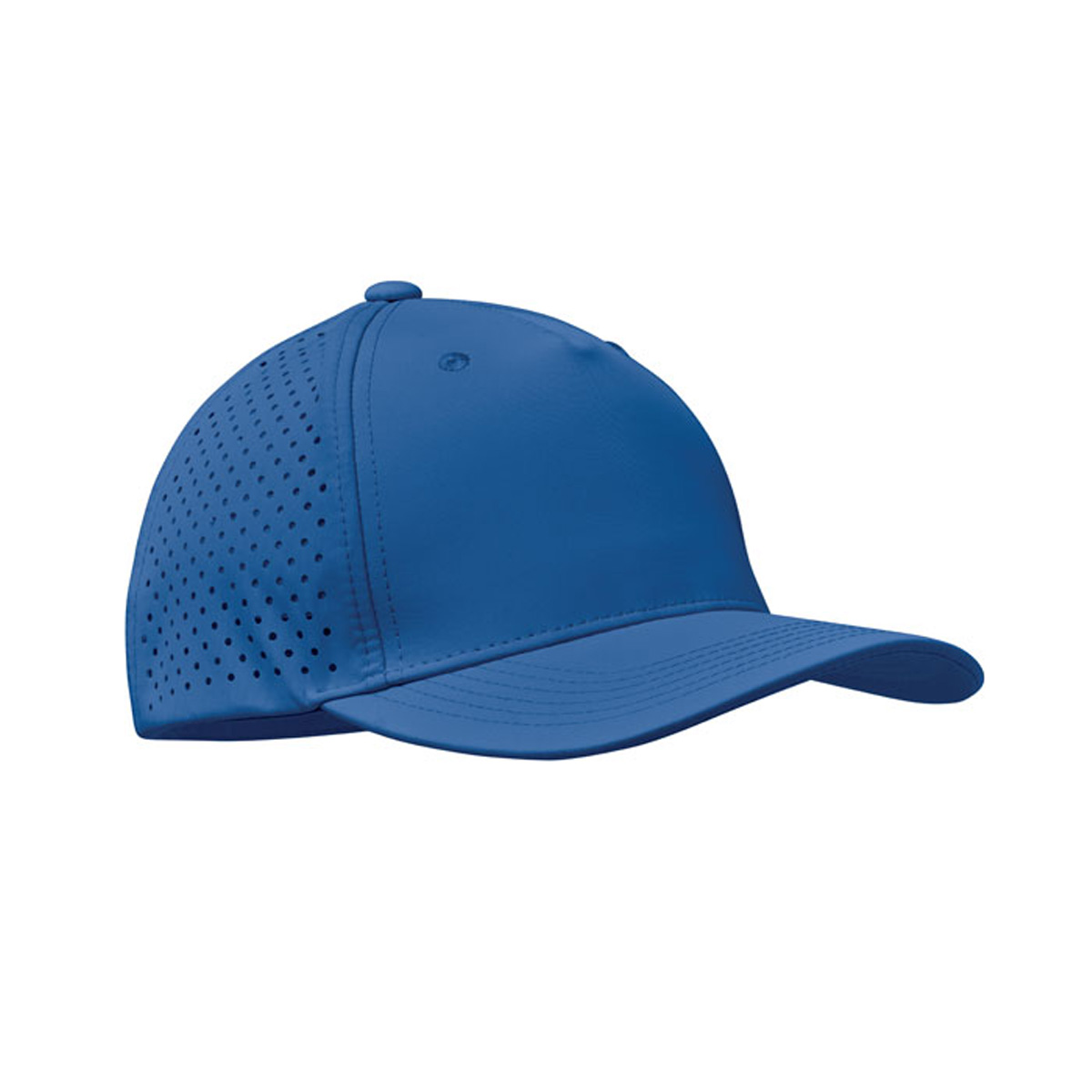 Baseball-pet-met-klittenbandsluiting-Waterafstotend-130-gm-bedrukken-blauw