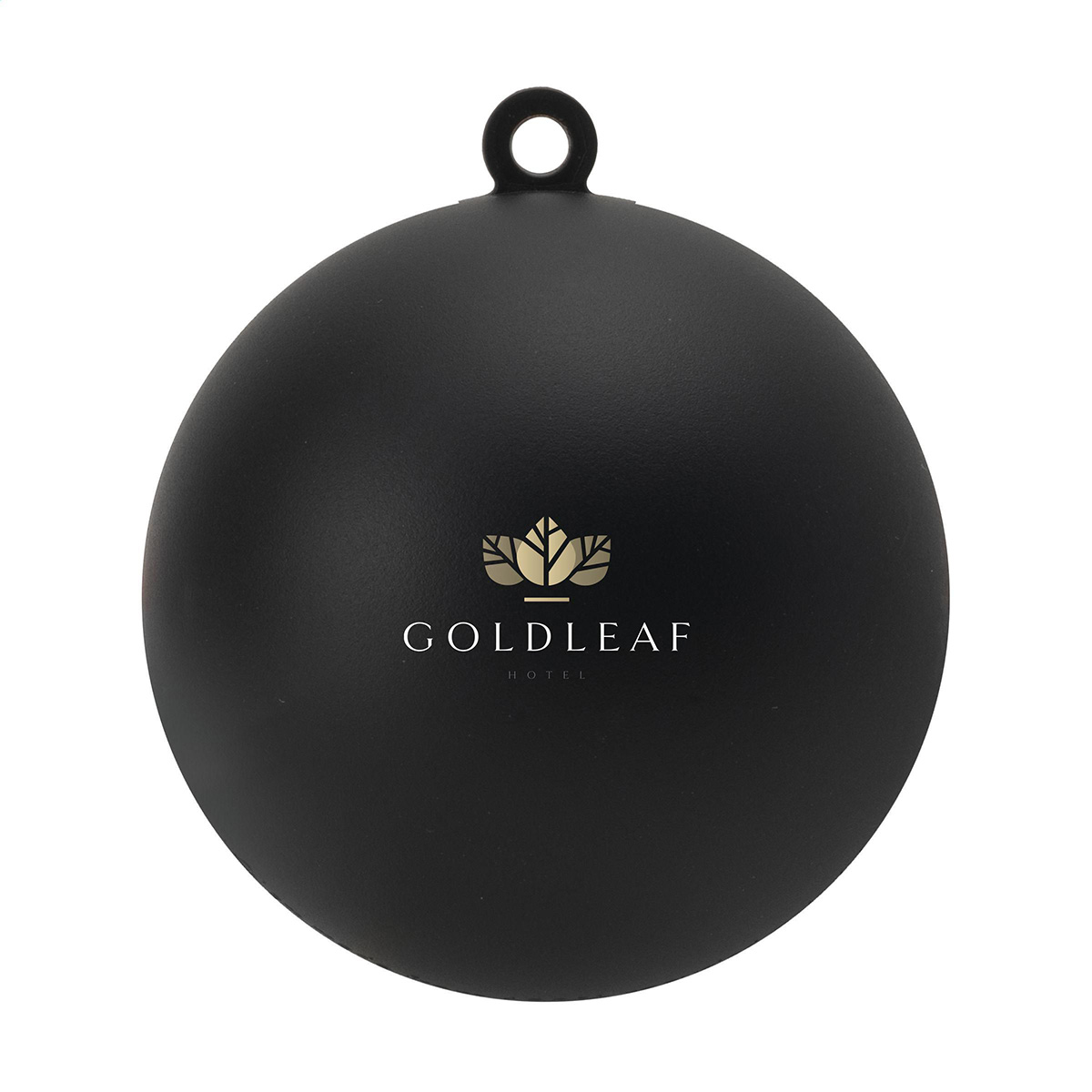 Kerstbal-Gerecycled-polypropyleen-Matte-finish-7-cm-bedrukken-zwart