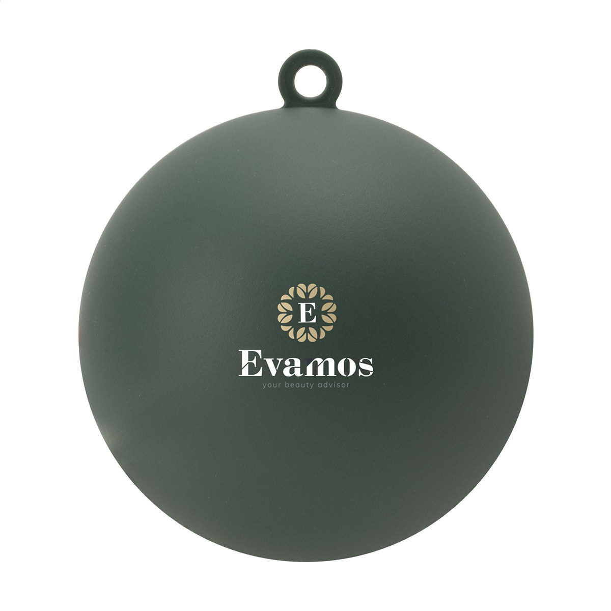 Kerstbal-Gerecycled-polypropyleen-Matte-finish-7-cm-bedrukken-donkergroen