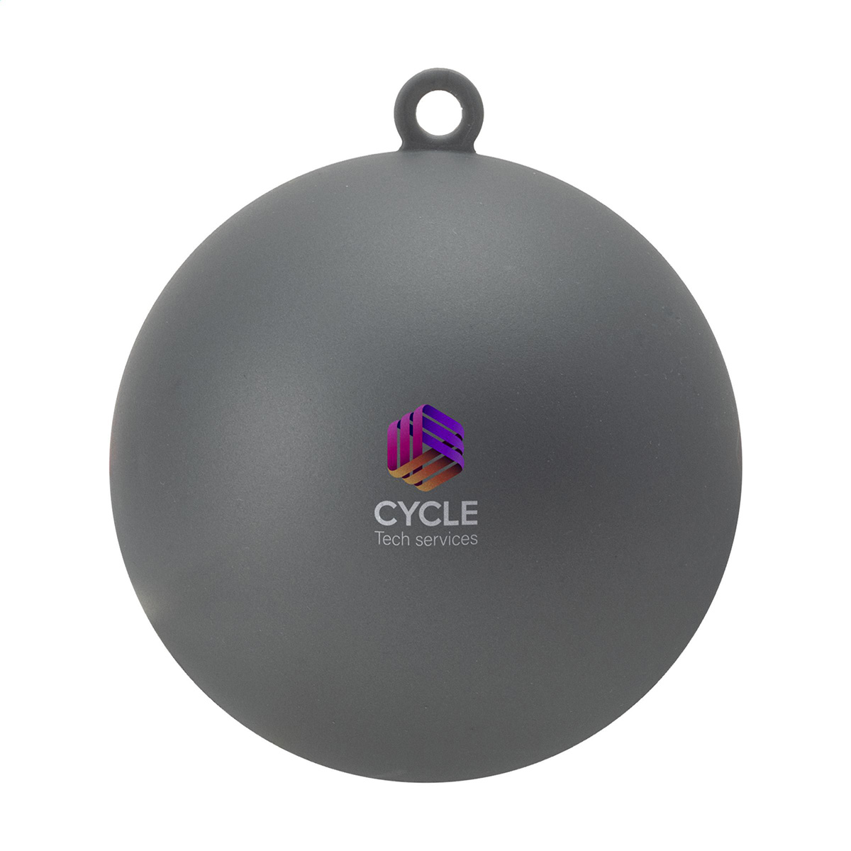 Kerstbal-Gerecycled-polypropyleen-Matte-finish-7-cm-bedrukken-zilver