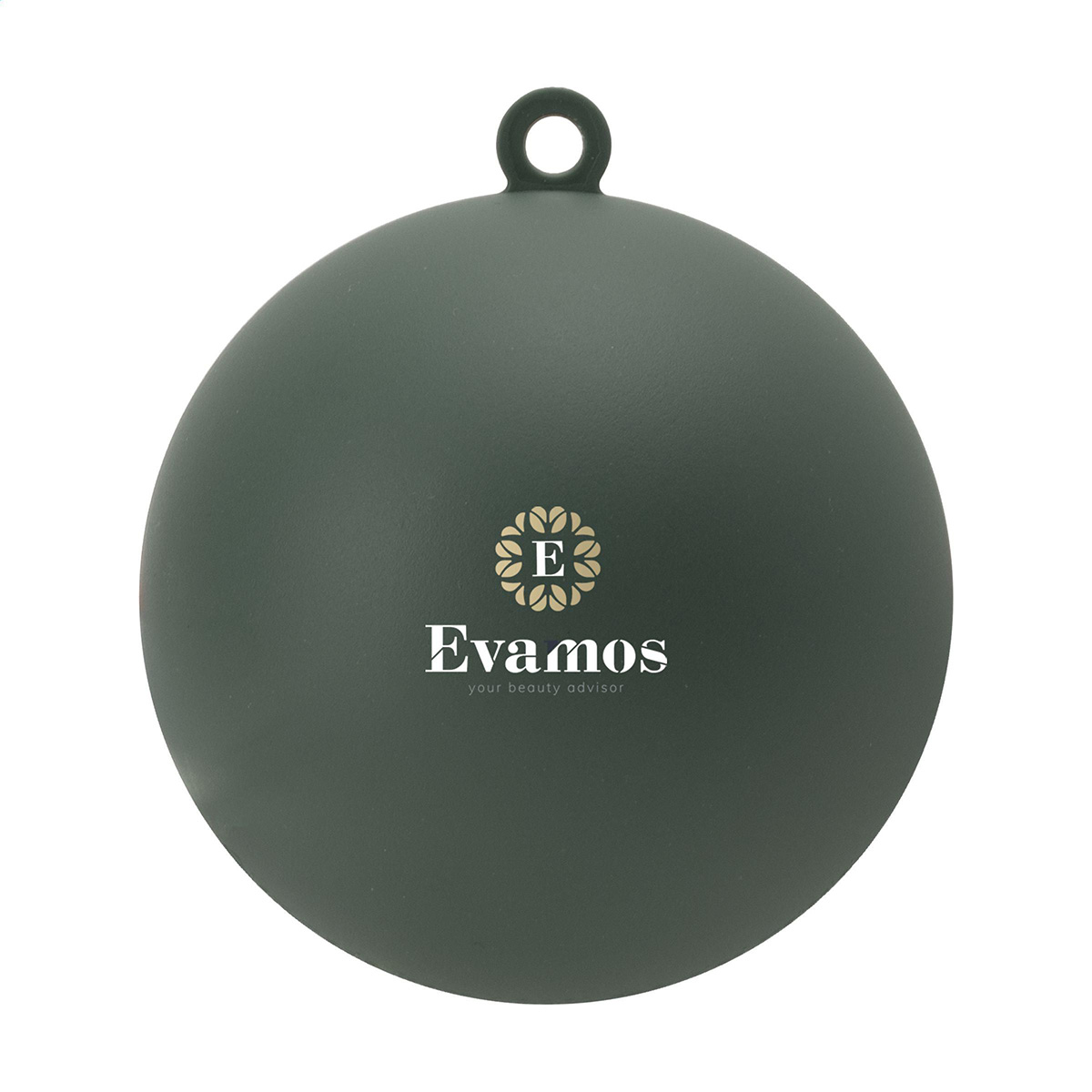 Kerstbal-met-matte-finish-Gerecycled-polypropyleen-7-cm-bedrukken-donkergroen