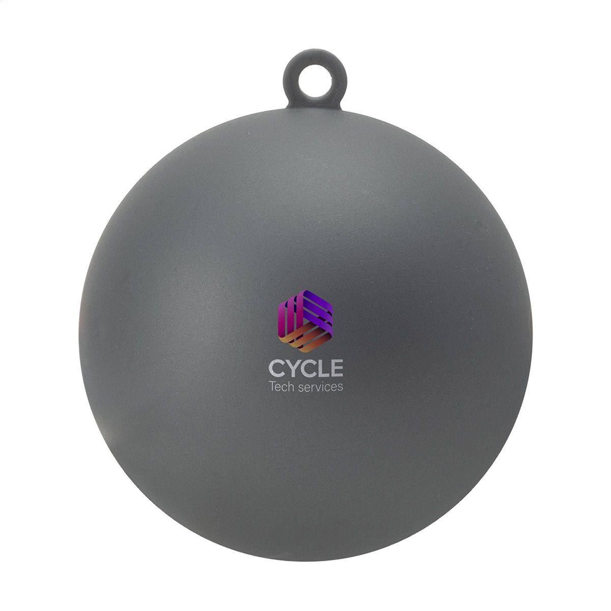 Kerstbal-met-matte-finish-Gerecycled-polypropyleen-7-cm-bedrukken-zilver