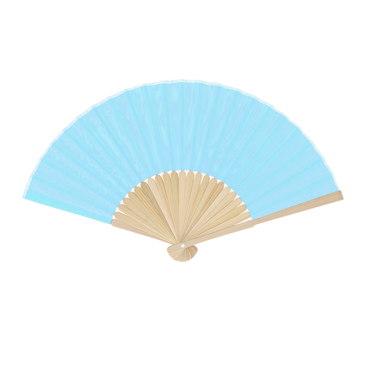 Sunset-waaier-Bamboe-Polyester-doek-bedrukken-lichtblauw