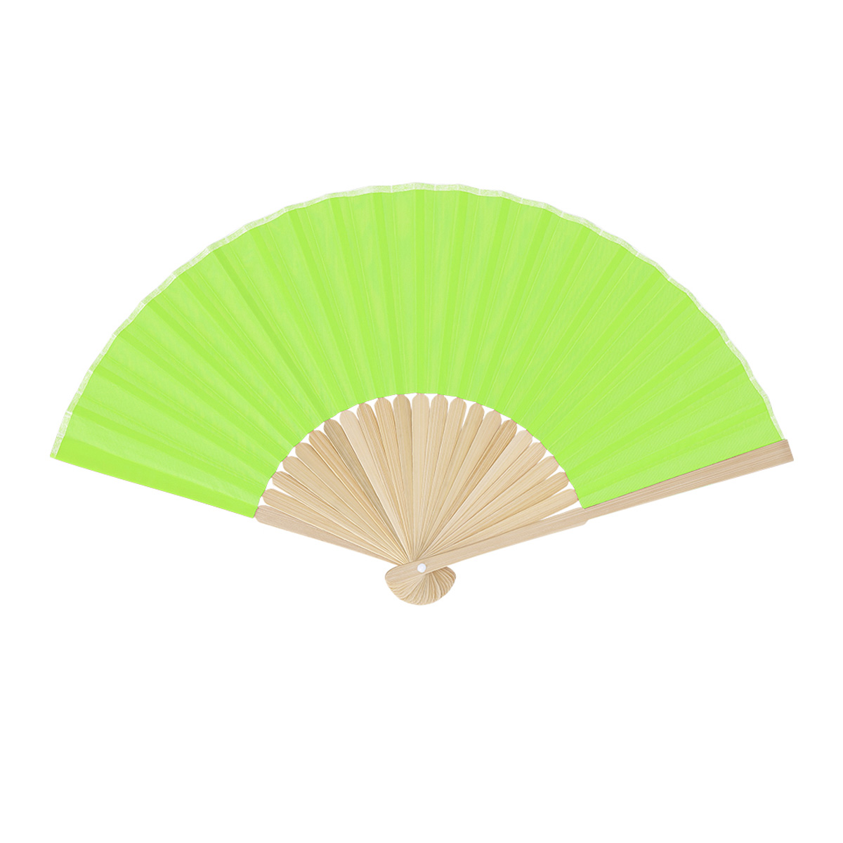 Sunset-waaier-Bamboe-Polyester-doek-bedrukken-lichtgroen