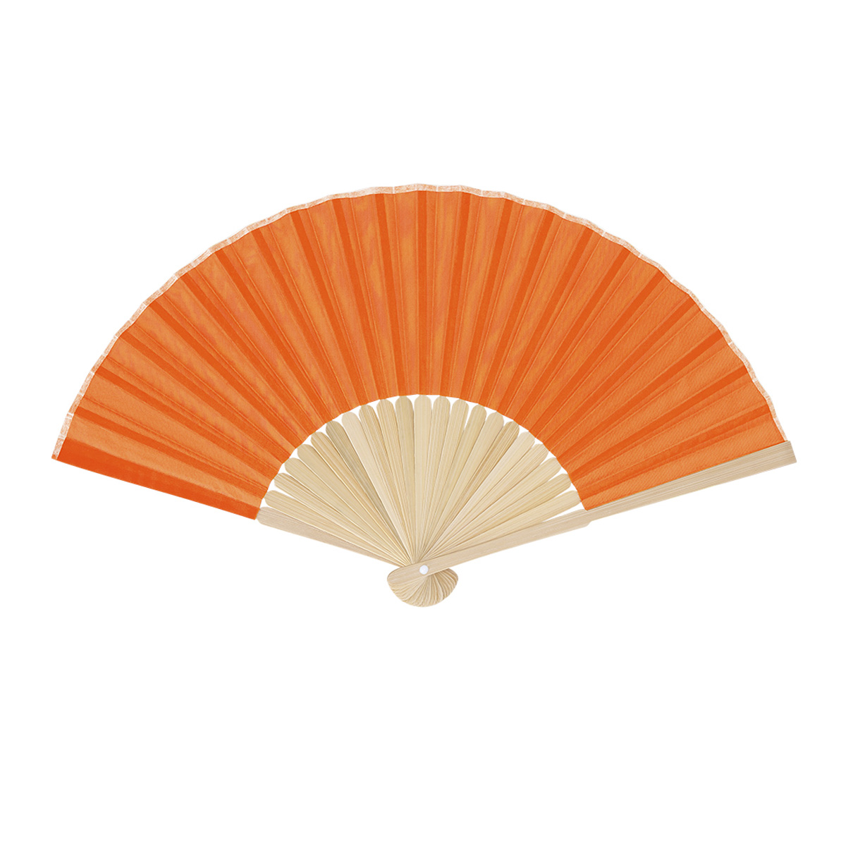 Sunset-waaier-Bamboe-Polyester-doek-bedrukken-oranje