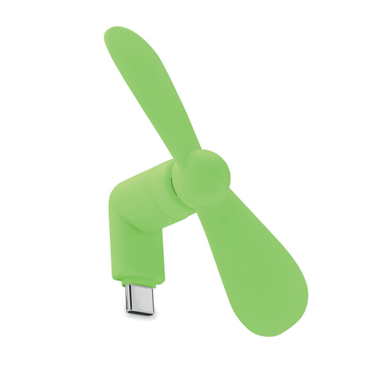 Draagbare-smartphone-ventilator-USB-C-bedrukken-lichtgroen