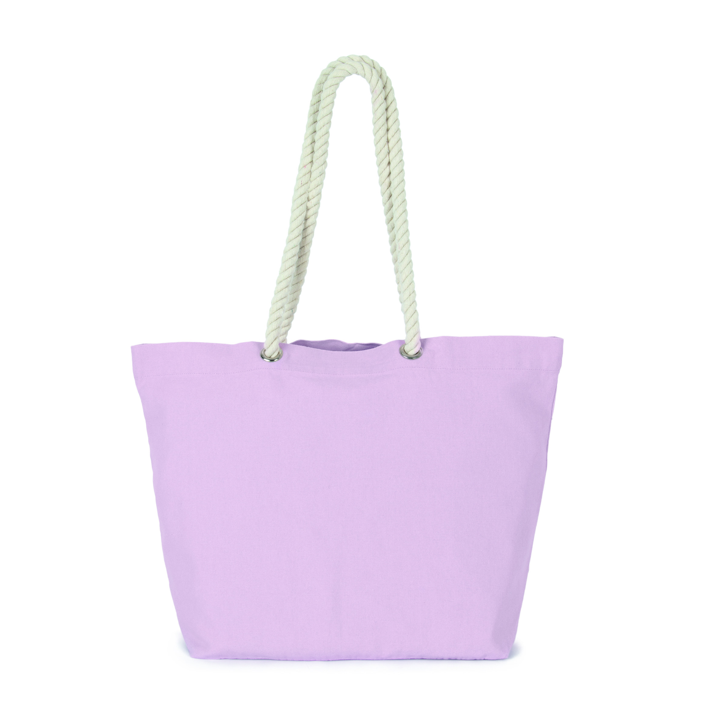 Kimood-strandtas-met-gevlochten-draaghengsels-Katoen-53-x-38-cm-31-liter-bedrukken-washed-parma-pink