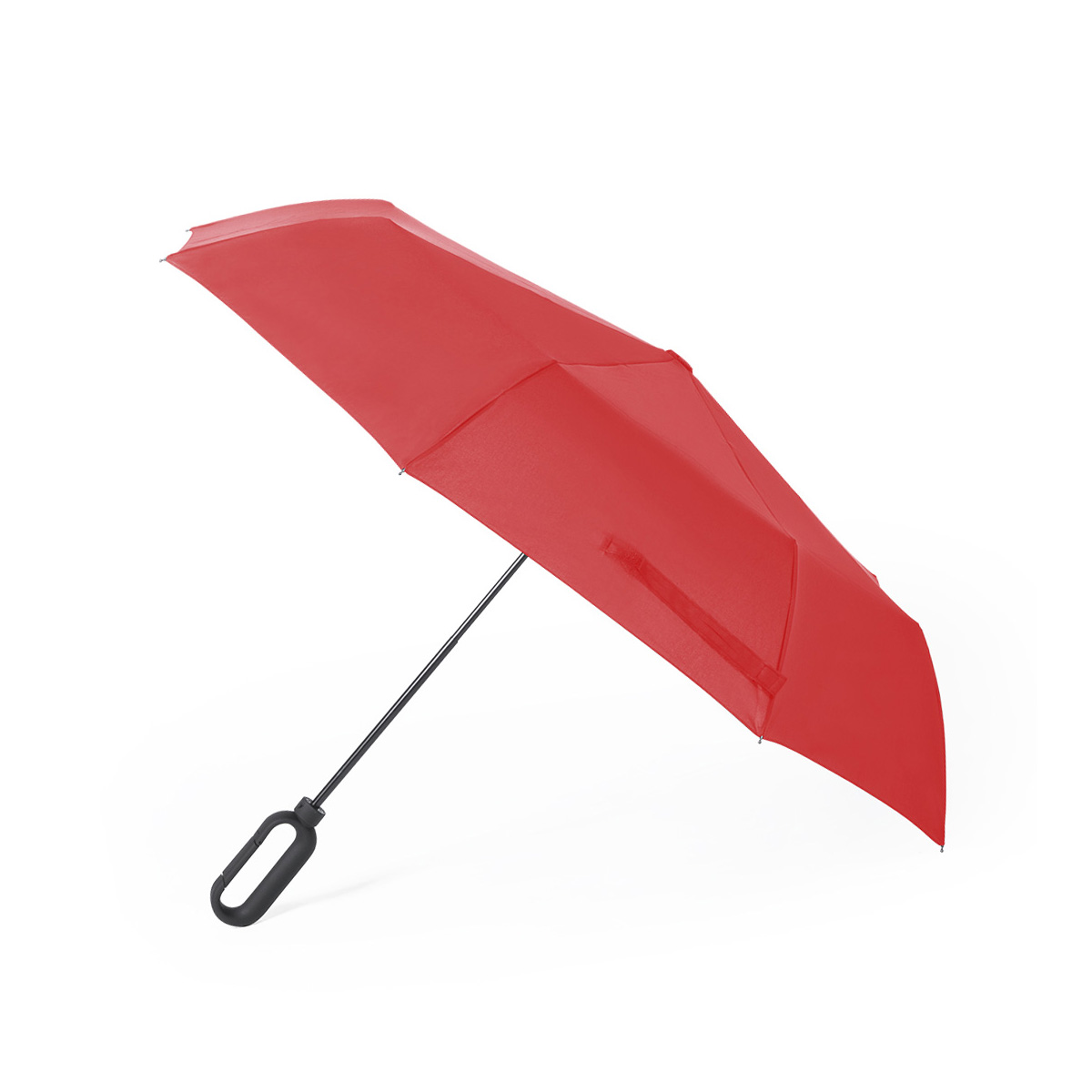 Opvouwbare-paraplu-met-karabijnhaak-190T-pongee-polyester-100-cm-bedrukken-rood