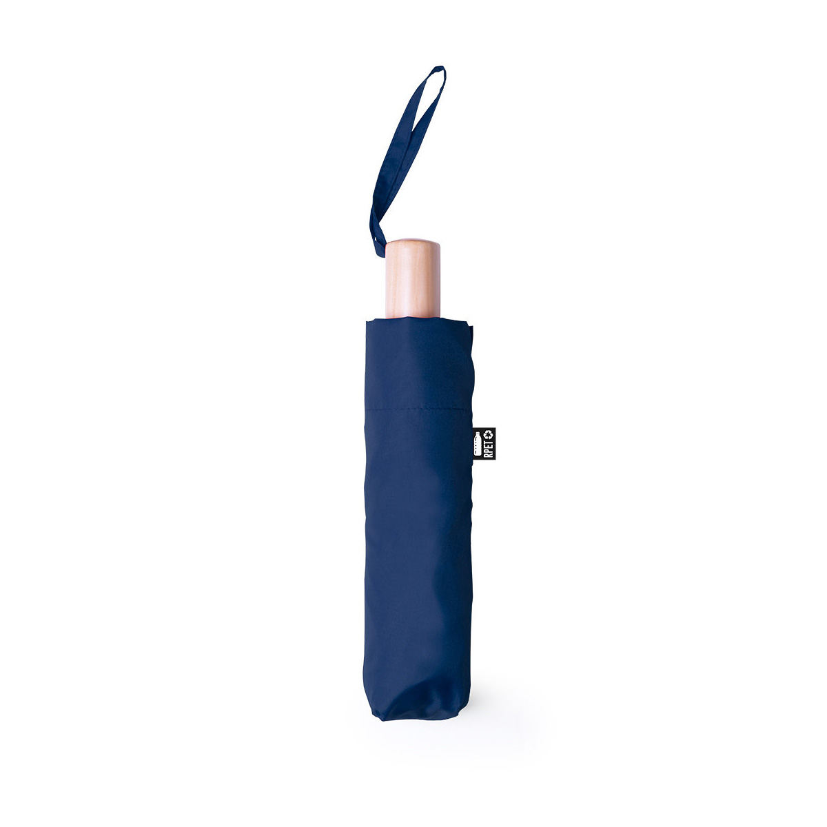 Opvouwbare-RPET-paraplu-met-houten-handvat-95-cm-bedrukken-donkerblauw