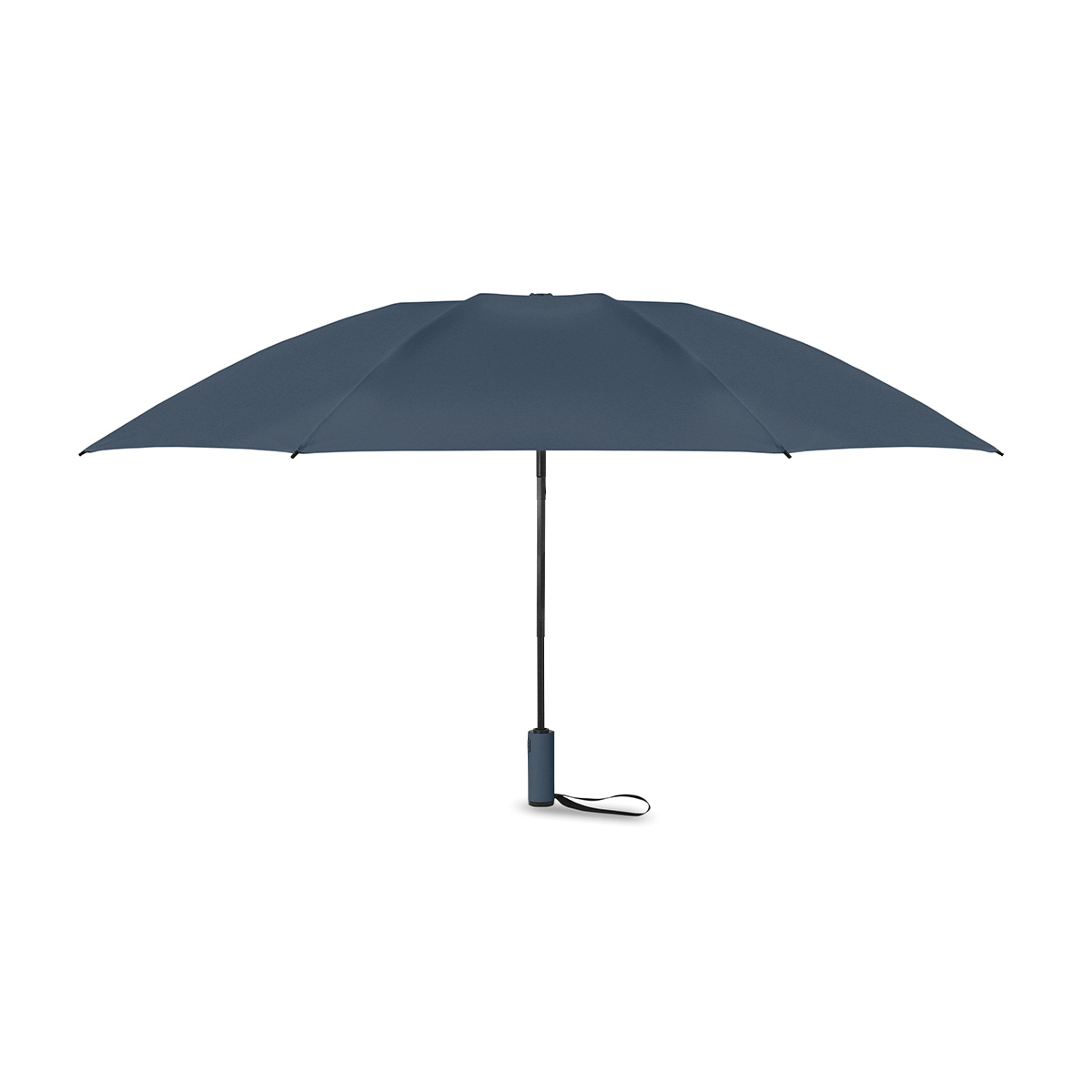 Stormparaplu-met-opberghoesje-190T-RPET-pongee-polyester-107-cm-bedrukken-donkerblauw