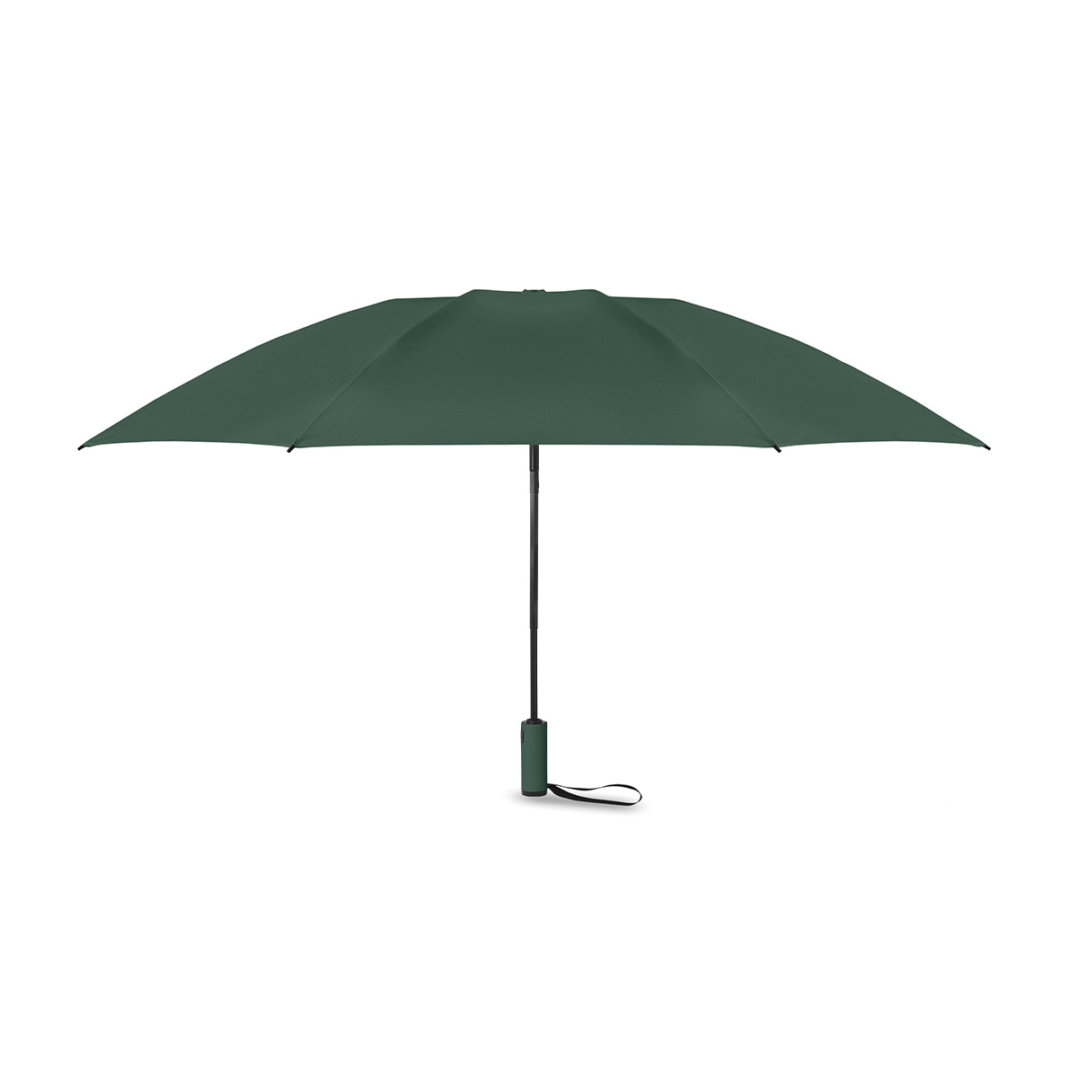 Stormparaplu-met-opberghoesje-190T-RPET-pongee-polyester-107-cm-bedrukken-donkergroen