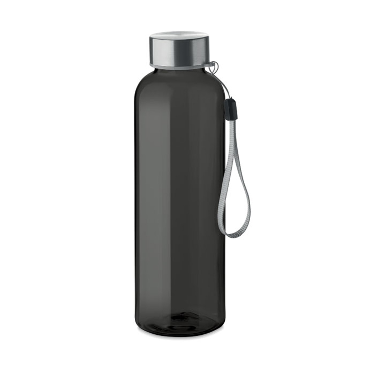 RPET-drinkfles-met-RVS-dop-en-draaglus-500-ml-bedrukken-zwart