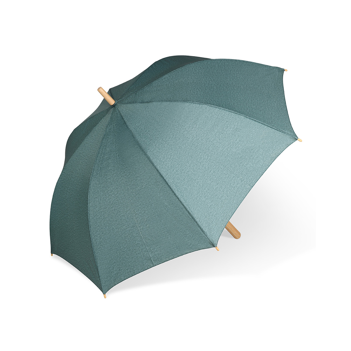 Paraplu-met-houten-handvat-Storm-proof-103-cm-bedrukken-groen