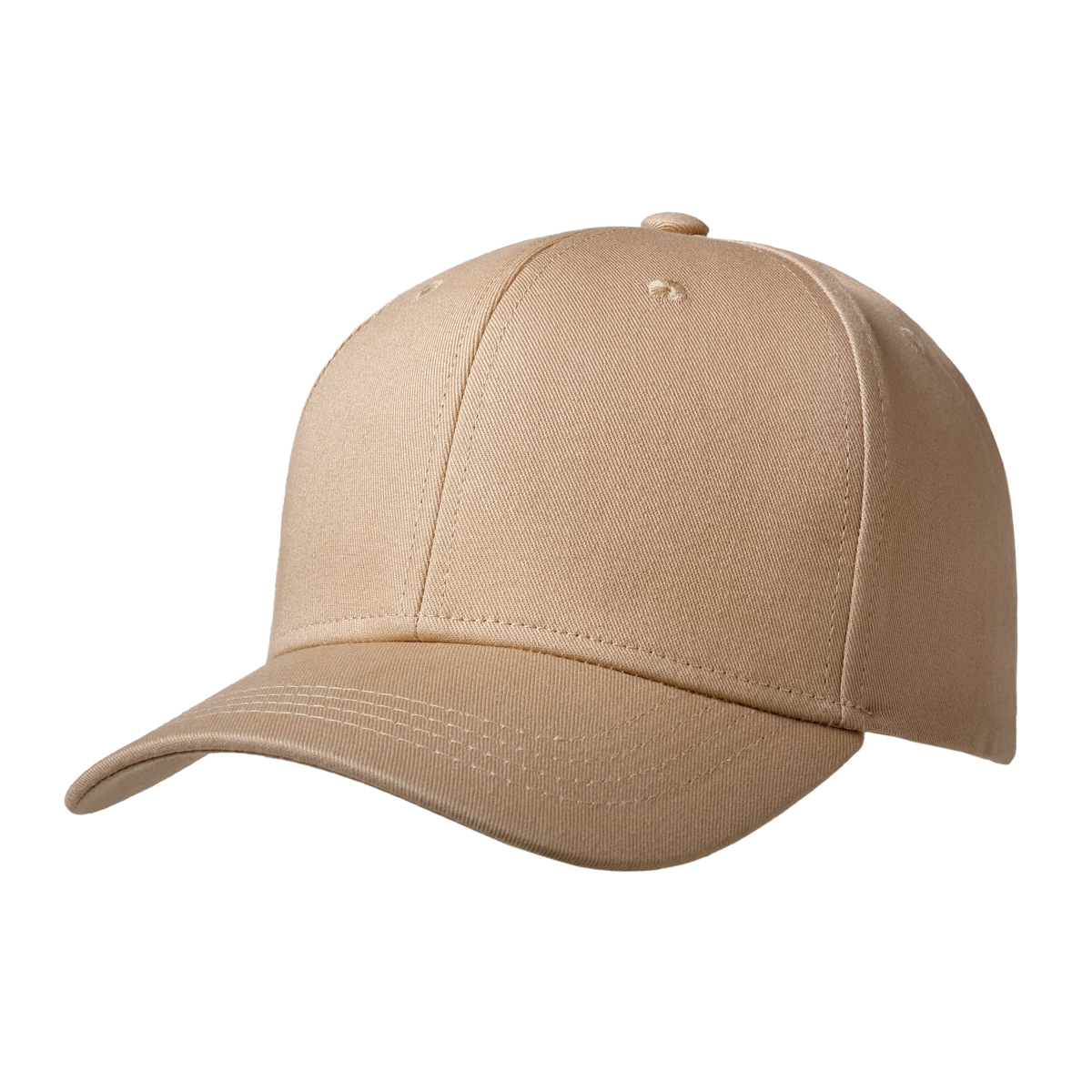 Luxe-pet-Kingcap-Katoen-6-panelen-Baseball-cap-bedrukken-khaki