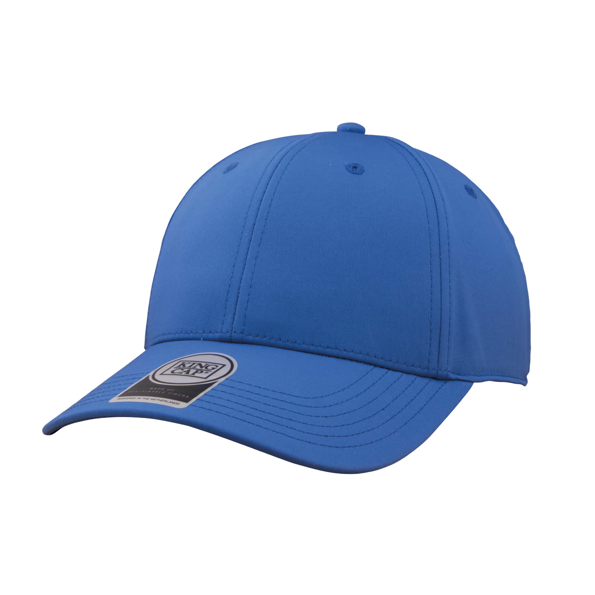 Luxe-pet-Kingcap-Gerecycled-polyester-Baseball-cap-bedrukken-blauw
