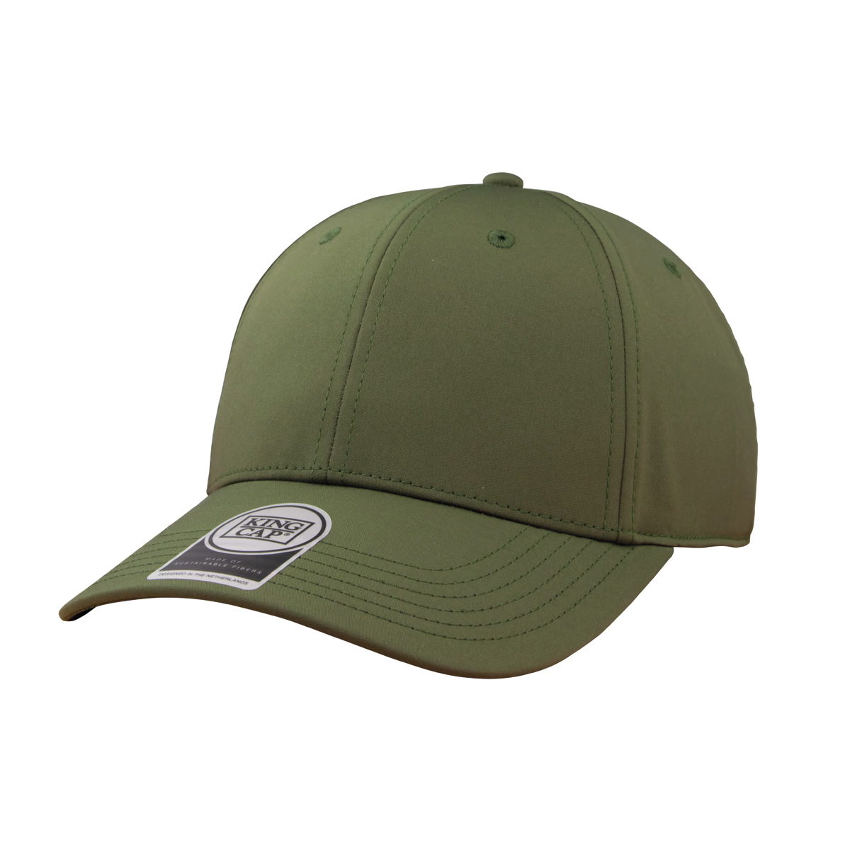 Luxe-pet-Kingcap-Gerecycled-polyester-Baseball-cap-bedrukken-groen