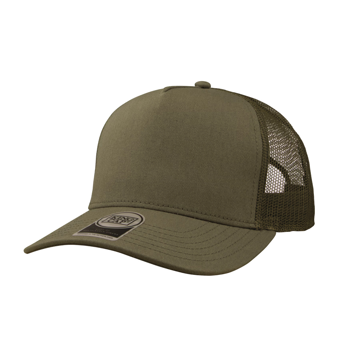 Trucker-cap-Kingcap-Gerecycled-katoen-Mesh-bedrukken-groen