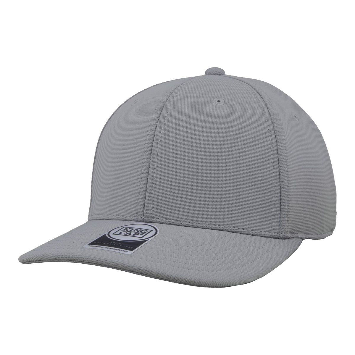 Sportpet-Kingcap-UPF50-Gerecycled-polyester-Baseball-cap-bedrukken-grijs