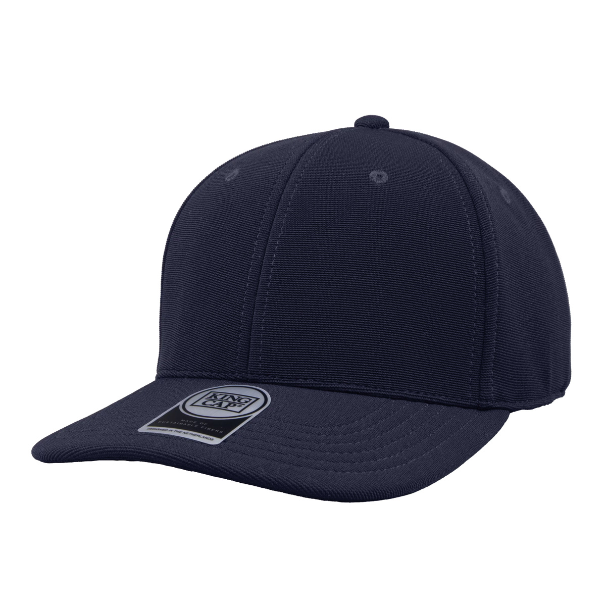 Sportpet-Kingcap-UPF50-Gerecycled-polyester-Baseball-cap-bedrukken-donkerblauw