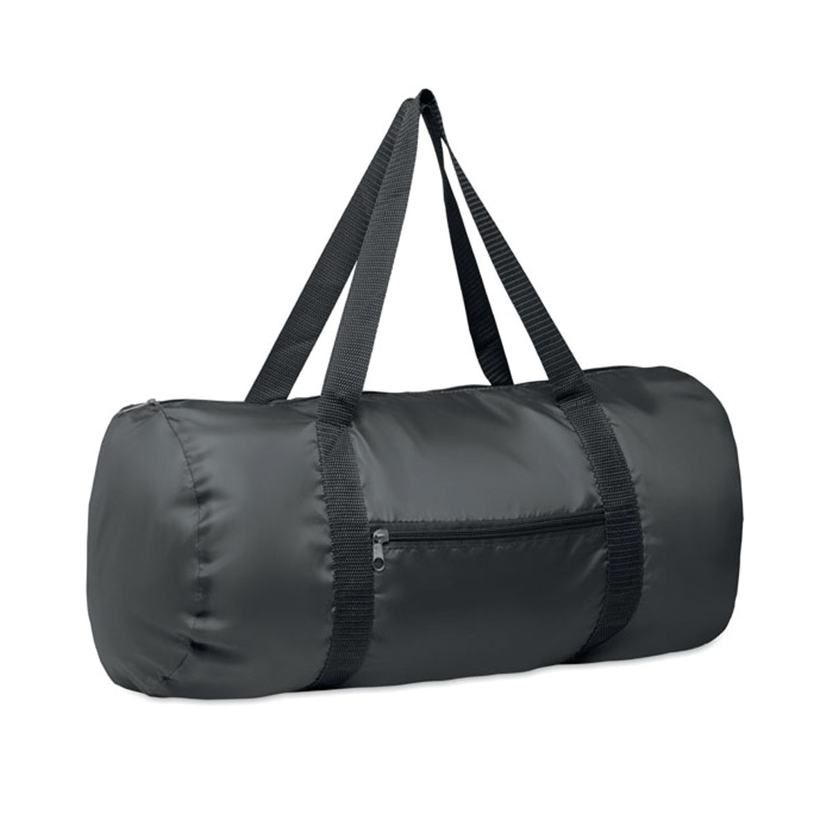 Reissporttas-met-voorvak-190T-RPET-polyester-20-liter-bedrukken-zwart