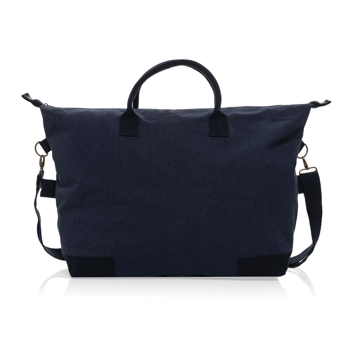 Weekendtas-gerecycled-canvas-500-gm-40-liter-bedrukken-donkerblauw